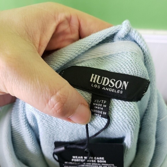 Hudson Women's NWT Skyway Dip Dye Blue Hombre Hoodie Size XS - Picture 11 of 12